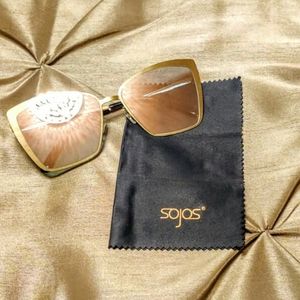 NWT Sojos Gold and Pink Sunglasses